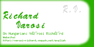 richard varosi business card